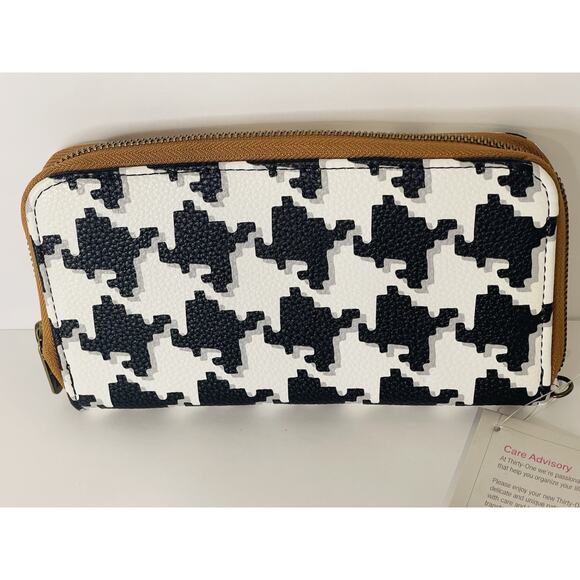Thirty One All About the Benjamins Wallet - Classic Houndstooth Pebble | NEW! - Picture 3 of 6